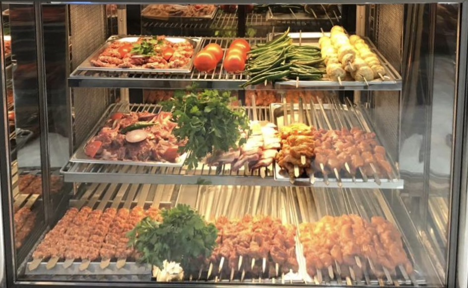 Frische Grillspieße
